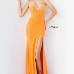 Jovani 07383 Long Straight Prom Pageant Gown Embellished Dress Formal Backless Dresses