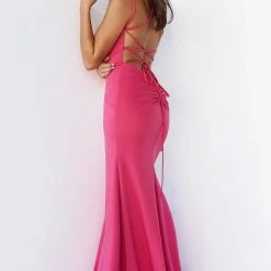 Jovani 07402 Long Straight Prom Pageant Gown Corset Dresses