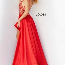 Jovani 07415 Long Maxi Slit Prom Pageant Gown Formal Dress V Neck Ballgown Dresses