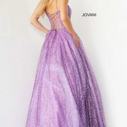 Jovani 07423 Purple Prom Ballgown Sequins Net Sheer Corset Bodice Sweetheart Neckline Spaghetti Straps Evening Dress 9 Jovani 07423 Purple Prom Ballgown Sequins Net Sheer Corset Bodice Sweetheart Neckline Spaghetti Straps Evening Dress