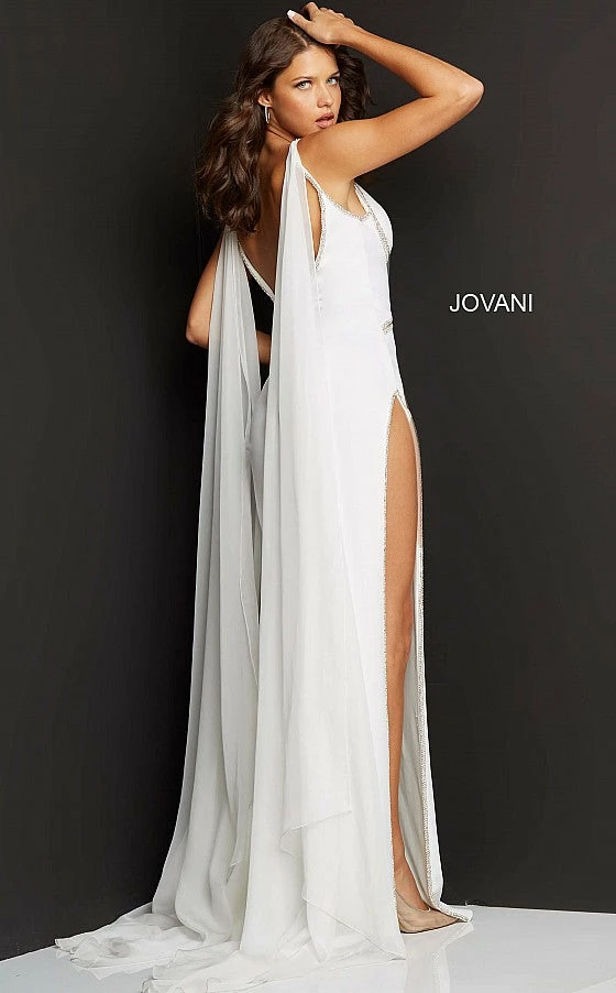 Jovani 07528 Long Fitted High Slit Cape Formal Dress Pageant Gown Sexy Illusion 6 Jovani 07528 Long Fitted High Slit Cape Formal Dress Pageant Gown Sexy Illusion