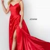 Jovani 07800 Long Prom Dress Pageant Gown Wrap Style V Neckline Ruching Slit