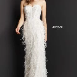 Jovani 07914 Long Straight Prom Pageant Gown Strapless Evening Dress
