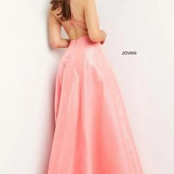 Ballgown Dresses Jovani 08156 Long Ballgown Prom Pageant Gown Pockets V Neck Dress