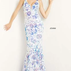 Jovani 08257 Long Mermaids Prom Pageant Gown