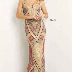 Jovani 08445 Long Straight Prom Pageant Gown Sequin Dresses