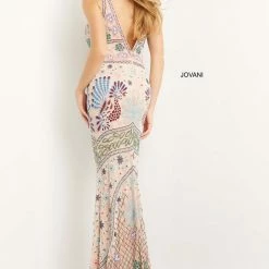 Jovani 08446 Long Straight Prom Pageant Gown Sequin Dresses