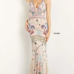 Jovani 08446 Long Straight Prom Pageant Gown Sequin Dresses