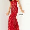 Jovani 08481 Long Straight Prom Pageant Gown Sequin Dress Backless Corset Sequin Dresses