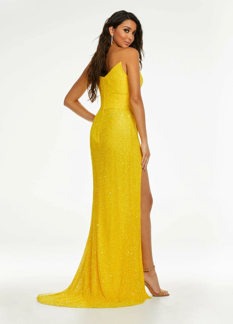 Ashleylauren Ashley Lauren 11188 Strapless Plunging Neckline Evening Gown With Slit 13 Ashleylauren Ashley Lauren 11188 Strapless Plunging Neckline Evening Gown With Slit