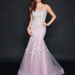 In Stock Nina Canacci 9120 Size 0,4,8 Long Shimmer Lace Mermaid Prom Dress Pageant Gown Backless Corset Mermaid Dresses