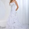 In Stock Impression Bridal 10022 Size 8 White Mermaid Dress Pickups Pleated Bodice Mermaid Dresses