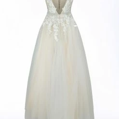 In Stock Dave & Johnny 10246 Size 0 Mint Long Lace A Line Ballgown Prom Dress Bridal Gown Ballgown Dresses