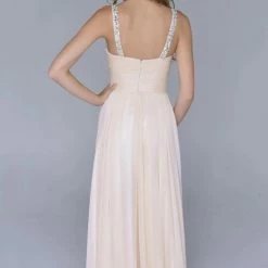 In Stock CLEARANCE Nina Canacci 1040 Size 6 Long A Line Prom Dress Embellished Babydoll Gown