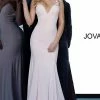 Jovani 1074 Blush Fitted Mermaid V Neck Sexy Lace Train Prom Dress Pageant 2 Jovani 1074 Blush Fitted Mermaid V Neck Sexy Lace Train Prom Dress Pageant