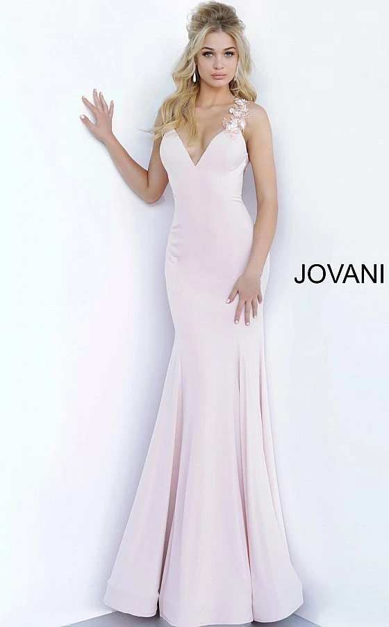 Jovani 1074 Blush Fitted Mermaid V Neck Sexy Lace Train Prom Dress Pageant 5 Jovani 1074 Blush Fitted Mermaid V Neck Sexy Lace Train Prom Dress Pageant