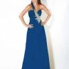 In Stock CLEARANCE Jovani 111042 Size 14 Royal Long One Shoulder Formal Prom Dress A Line Gown
