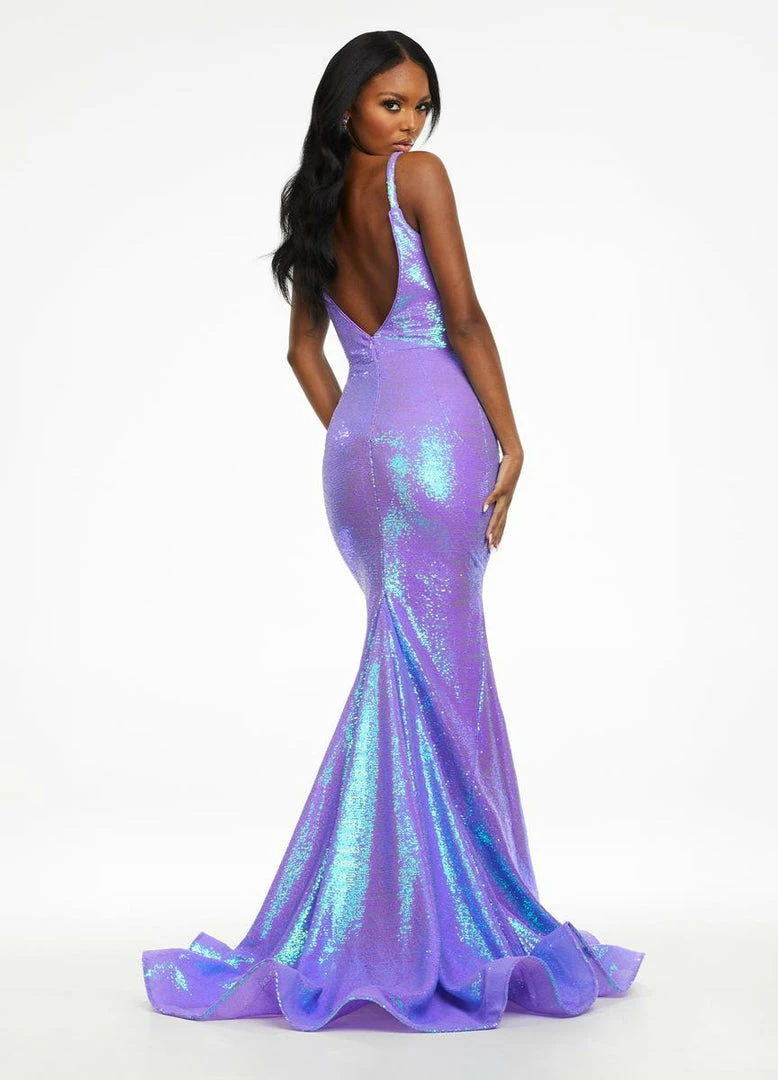 In Stock Backless Dresses Ashley Lauren 11108 Size 12 Neon Blue Long Fitted Sequin Mermaid Prom Dress Pageant V Neck 11 In Stock Backless Dresses Ashley Lauren 11108 Size 12 Neon Blue Long Fitted Sequin Mermaid Prom Dress Pageant V Neck