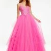 In Stock Ashley Lauren 11146 Size 6 Long Pleated Tulle Ball Gown Lace Prom Dress Pageant Gown
