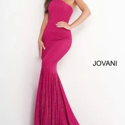 Jovani 1119 Long Glitter Jersey Prom Dress Evening Gown One Shoulder Mermaid Mermaid Dresses
