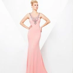 In Stock Tony Bowls Paris Jersey Backless Dress 115709 Mint Size 6 Formal Prom Gown Pageant