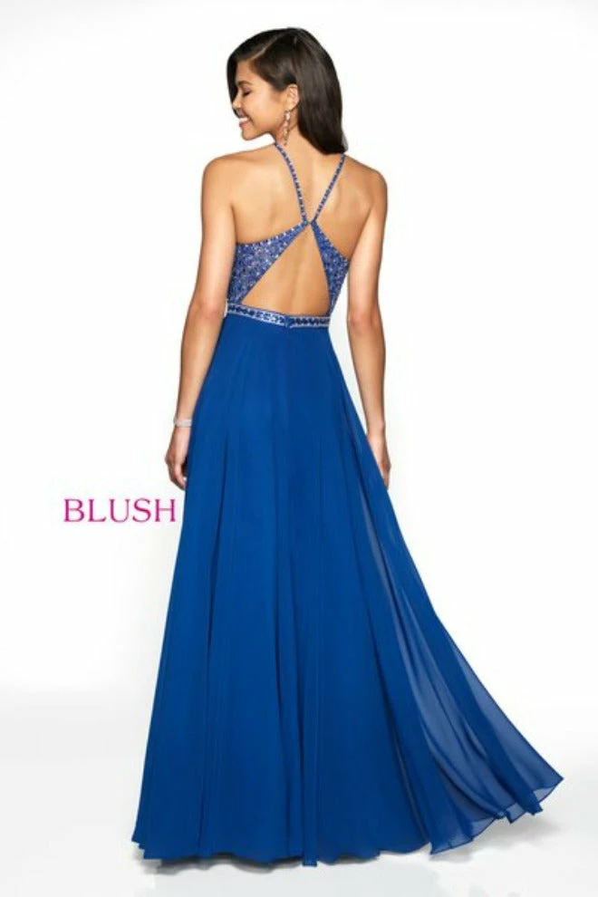 Blush Prom Dress 11720 Embellished High Neck Chiffon Skirt Pageant Gown Slit 11 Blush Prom Dress 11720 Embellished High Neck Chiffon Skirt Pageant Gown Slit