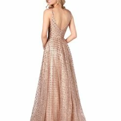 Discontinued Ballgown Dresses Blush Prom Dress 11904 Embellished Shimmer Glitter Ball Gown Formal Tulle V Neck