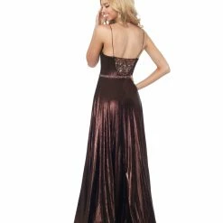 In Stock Blush Prom 11983 Size 12 Long Metallic Prom Dress Plunging Neckline Sheer Back 10 In Stock Blush Prom 11983 Size 12 Long Metallic Prom Dress Plunging Neckline Sheer Back