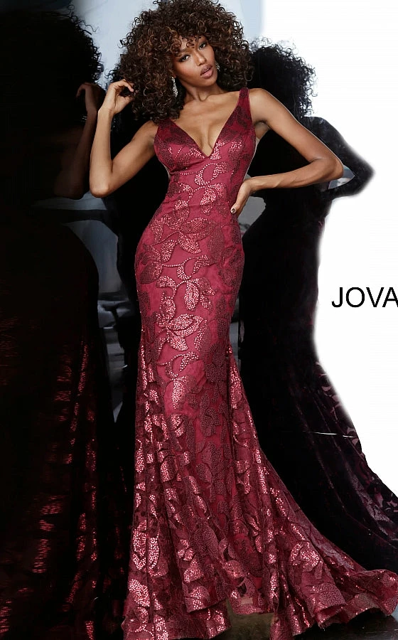 Mermaid Dresses Jovani 1237 Plunging Neckline Sleeveless Mermaid Sequin Prom Dress 6 Mermaid Dresses Jovani 1237 Plunging Neckline Sleeveless Mermaid Sequin Prom Dress