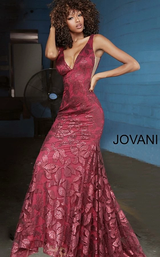 Mermaid Dresses Jovani 1237 Plunging Neckline Sleeveless Mermaid Sequin Prom Dress 4 Mermaid Dresses Jovani 1237 Plunging Neckline Sleeveless Mermaid Sequin Prom Dress