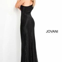 Jovani 1248 One Shoulder Beaded Fitted Prom Dress