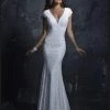 In Stock Backless Dresses Nina Canacci 1279 Size 2, 4, 6, 8, 10 Ivory Lace Fitted Wedding Dress Cutout Back Prom Gown