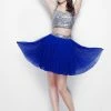 In Stock Primavera Couture 1319 Two Piece Short Dress With Silver Halter Top In Royal Blue Size 4 1 In Stock Primavera Couture 1319 Two Piece Short Dress With Silver Halter Top In Royal Blue Size 4