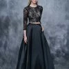 In Stock Nina Canacci 1337 Two Piece Black Size 16 Prom Dress Pageant Gown