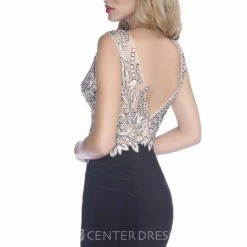 In Stock Envious Couture 16120 Black/Gold Size 2 Prom Dress Pageant Gown