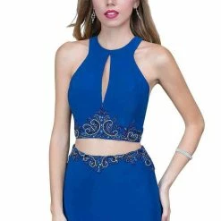 In Stock Nina Canacci 1353 Size 10, 14 Long Two Piece Formal Dress Backless High Neck 11 In Stock Nina Canacci 1353 Size 10, 14 Long Two Piece Formal Dress Backless High Neck