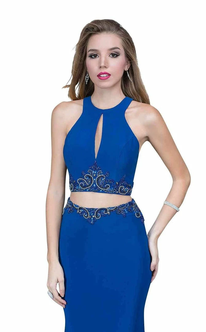 In Stock Nina Canacci 1353 Size 10, 14 Long Two Piece Formal Dress Backless High Neck 6 In Stock Nina Canacci 1353 Size 10, 14 Long Two Piece Formal Dress Backless High Neck