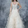 In Stock Nina Canacci 1373 Size 2 Long Ruffle Ball Gown Prom Dress V Neck Backless Ballgown Dresses