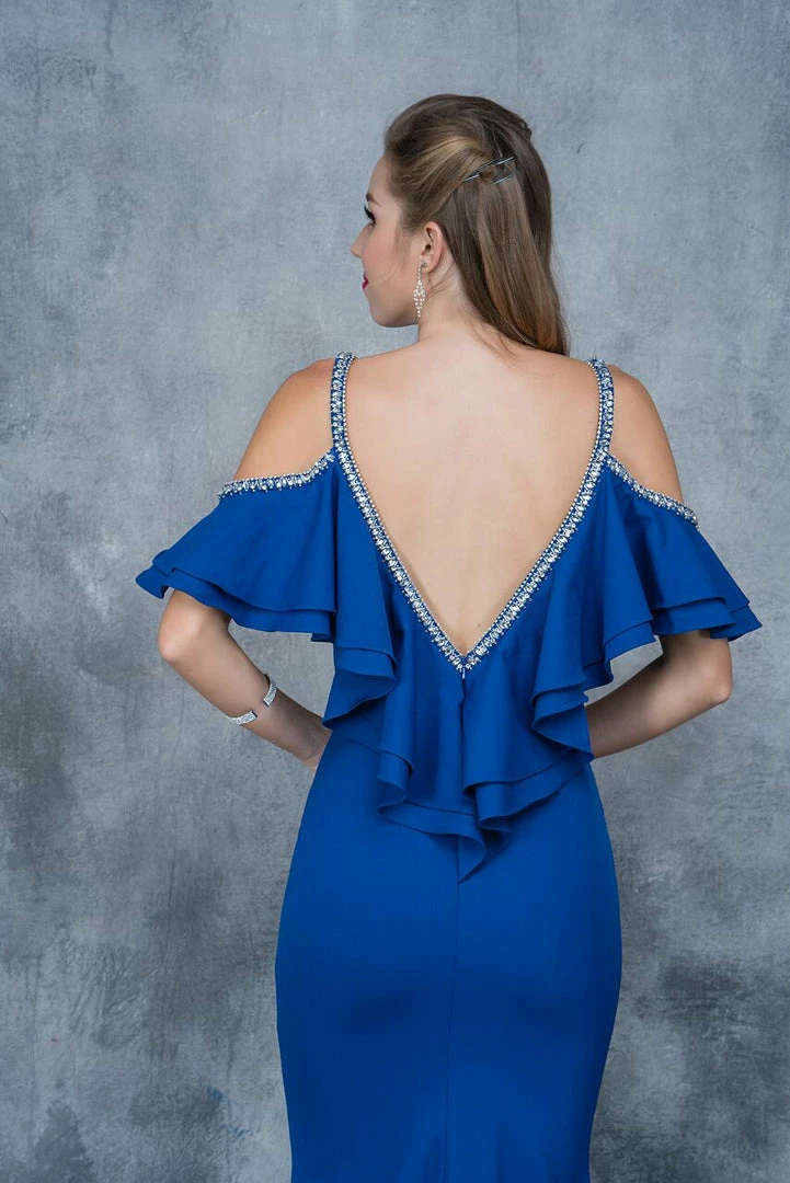 In Stock Nina Canacci 1375 Cold Shoulder Prom Dress Royal Size 2 Off The Shoulder Gown 4 In Stock Nina Canacci 1375 Cold Shoulder Prom Dress Royal Size 2 Off The Shoulder Gown