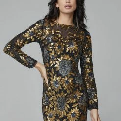 Primavera Couture 1401 Long Sleeve Sequin High Neck Formal Evening Dress 50 Primavera Couture 1401 Long Sleeve Sequin High Neck Formal Evening Dress