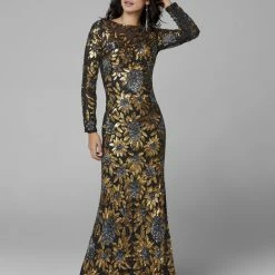 Primavera Couture 1401 Long Sleeve Sequin High Neck Formal Evening Dress 33 Primavera Couture 1401 Long Sleeve Sequin High Neck Formal Evening Dress