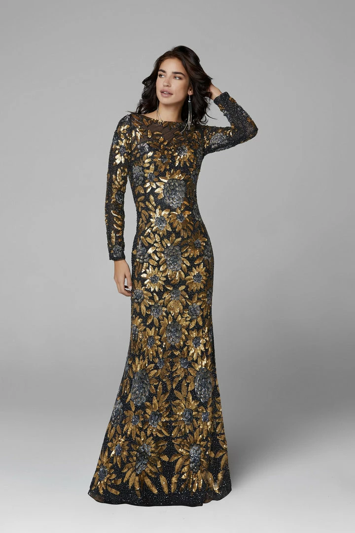 Primavera Couture 1401 Long Sleeve Sequin High Neck Formal Evening Dress 7 Primavera Couture 1401 Long Sleeve Sequin High Neck Formal Evening Dress