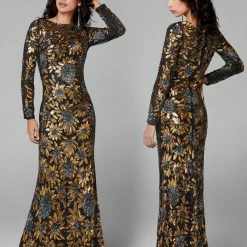 Primavera Couture 1401 Long Sleeve Sequin High Neck Formal Evening Dress 32 Primavera Couture 1401 Long Sleeve Sequin High Neck Formal Evening Dress