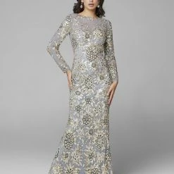 Primavera Couture 1401 Long Sleeve Sequin High Neck Formal Evening Dress 53 Primavera Couture 1401 Long Sleeve Sequin High Neck Formal Evening Dress