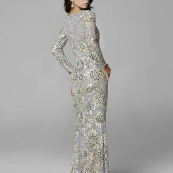 Primavera Couture 1401 Long Sleeve Sequin High Neck Formal Evening Dress 54 Primavera Couture 1401 Long Sleeve Sequin High Neck Formal Evening Dress