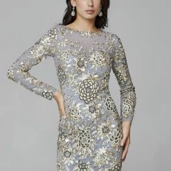 Primavera Couture 1401 Long Sleeve Sequin High Neck Formal Evening Dress 55 Primavera Couture 1401 Long Sleeve Sequin High Neck Formal Evening Dress
