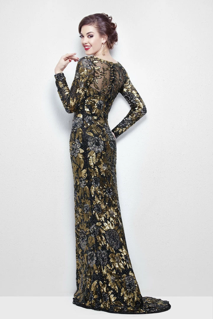 Primavera Couture 1401 Long Sleeve Sequin High Neck Formal Evening Dress 20 Primavera Couture 1401 Long Sleeve Sequin High Neck Formal Evening Dress