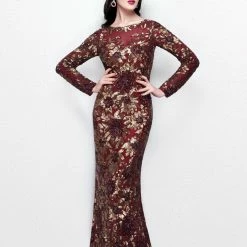 Primavera Couture 1401 Long Sleeve Sequin High Neck Formal Evening Dress 31 Primavera Couture 1401 Long Sleeve Sequin High Neck Formal Evening Dress