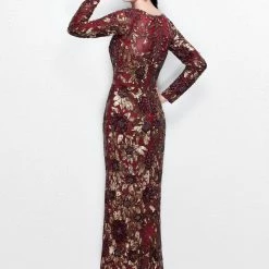 Primavera Couture 1401 Long Sleeve Sequin High Neck Formal Evening Dress 45 Primavera Couture 1401 Long Sleeve Sequin High Neck Formal Evening Dress
