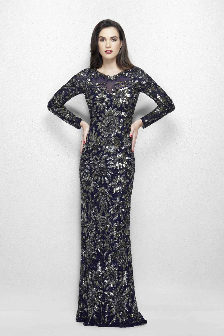 Primavera Couture 1401 Long Sleeve Sequin High Neck Formal Evening Dress 11 Primavera Couture 1401 Long Sleeve Sequin High Neck Formal Evening Dress
